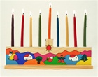 Menorah and Cloud Forest Candles Set