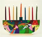 Menorah and Cloud Forest Candles Set