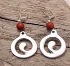 Recycled Soda Can Spiral Earrings
