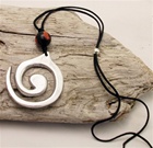 Recycled Soda Can Spiral Necklace