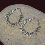Matahari Sterling Hoop Earrings