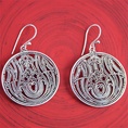 Silver Lotus Earrings