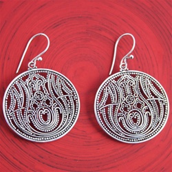 Silver Lotus Earrings