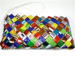 Foil Wrapper Clutch Bag with Wrist Strap - Mexico