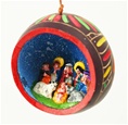 Nativity Scene Flower Gourd Ornament - www.globalexchangewholesale.org