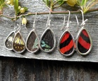Oblong Butterfly Earrings
