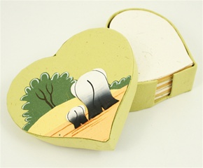 Elephant Pooh Heart-Shaped Paper