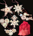 Recycled Magazine Ornament Set