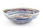 Recycled Magazine Large Square Bowl